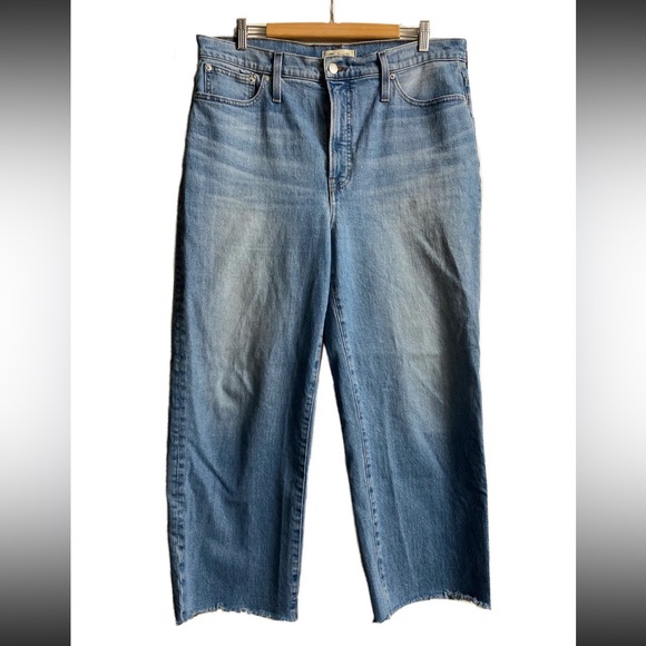 Madewell - Women's The Perfect Vintage Wide-Leg Crop Jean Size 32 Raw Hem NWOT - Picture 1 of 9